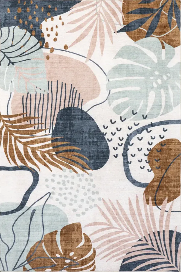 Keyla Palm Washable Indoor/Outdoor Rug