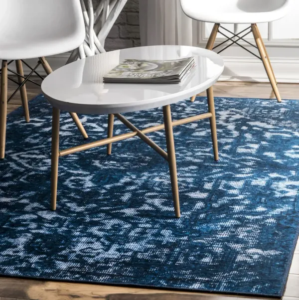 Broad Printed Medallion Rug