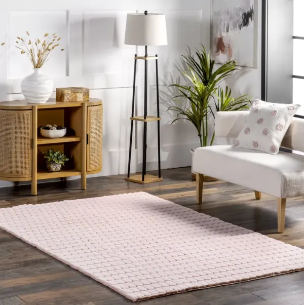 Milazia Honeycomb Plush Cloud Washable Rug