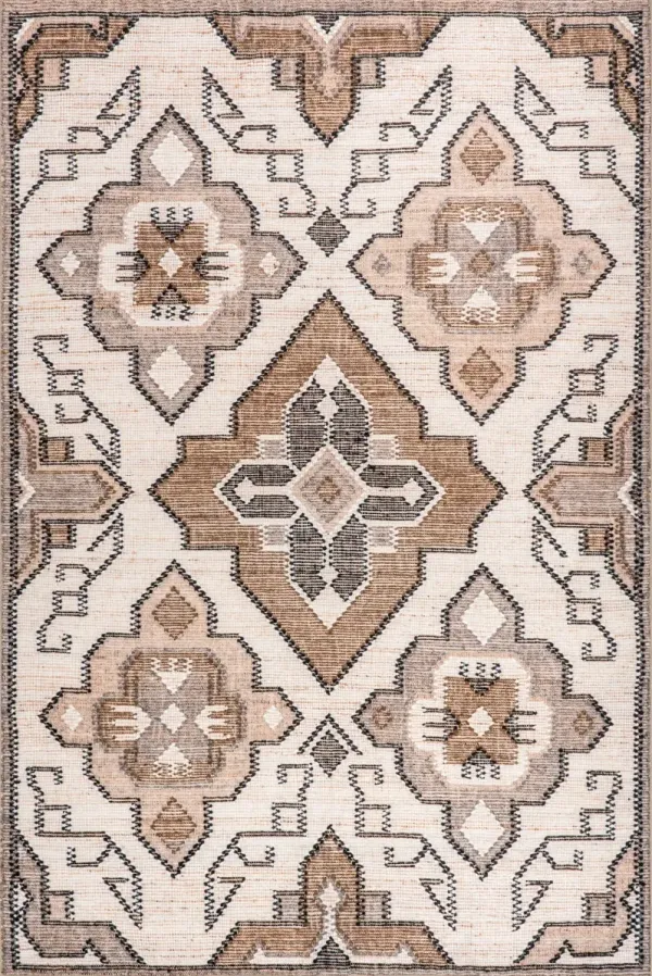 Keily Medallion Spill Proof Washable Rug