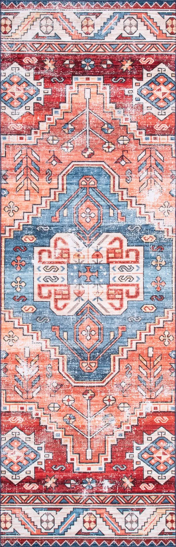 Oriental Medallion Washable Rug