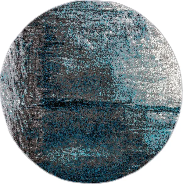 Midnight Fog Abstract Rug