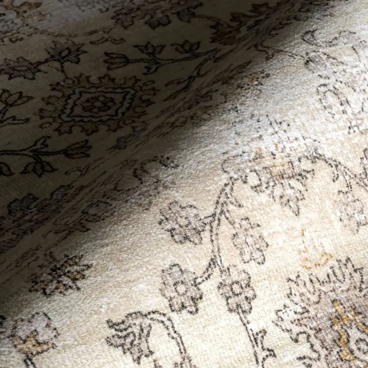Meena Fading Garden Spill Proof Washable Rug
