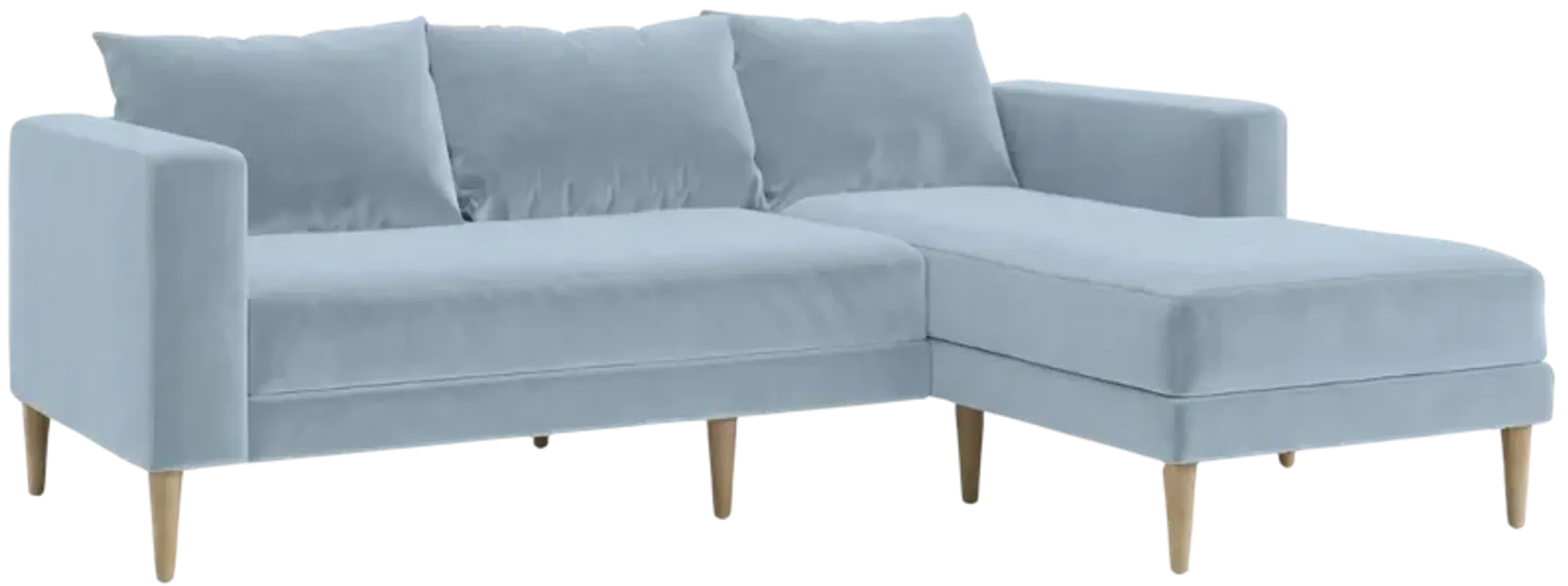 The Essential Sectional in Recycled Velvet | Furniture.com