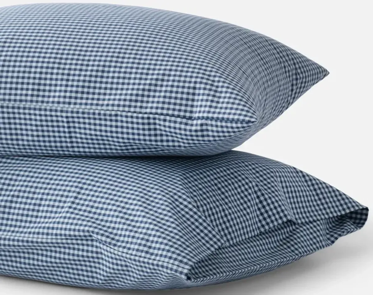 Gingham Percale Pillow Case, Set of 2