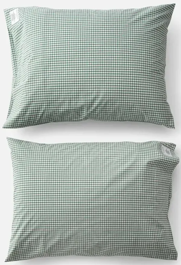 Gingham Percale Pillow Case, Set of 2