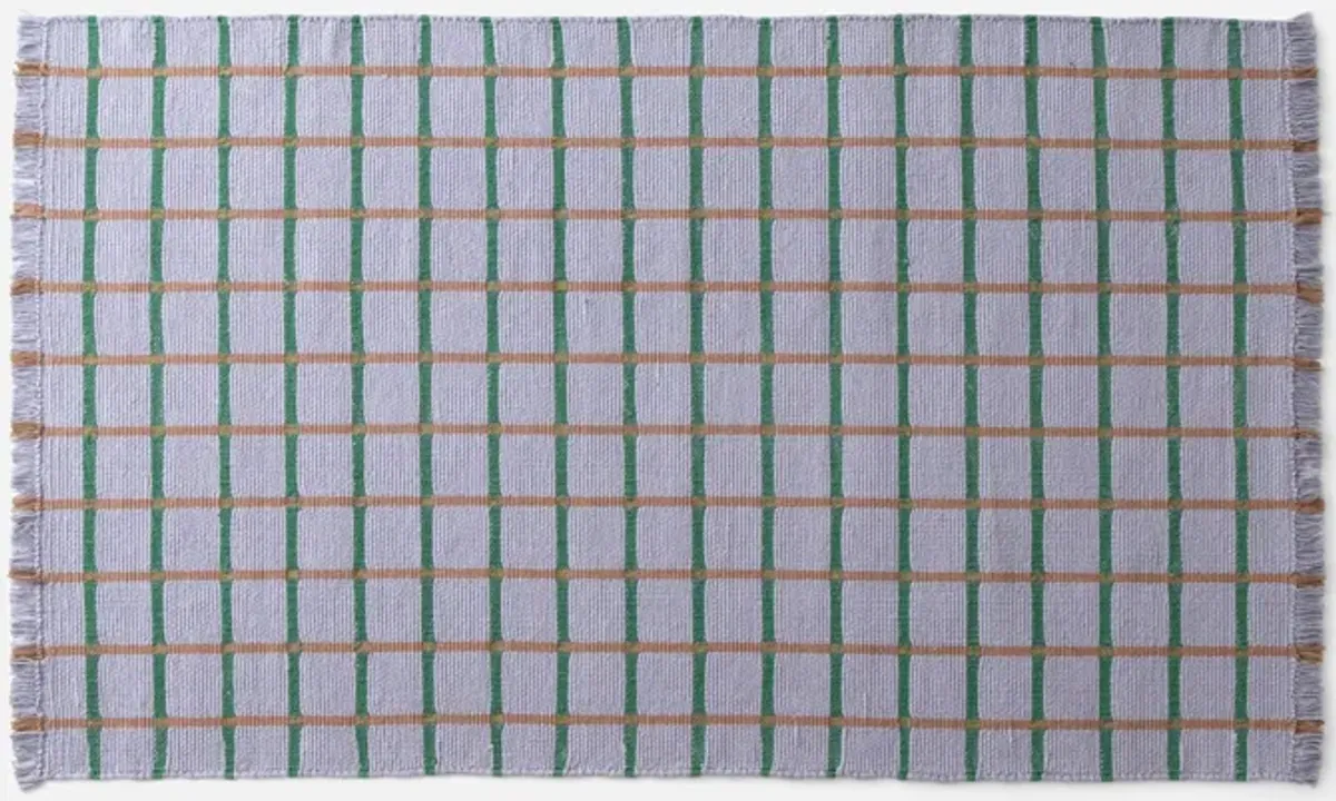 Cotton Ticking Stripe Flatweave Rug