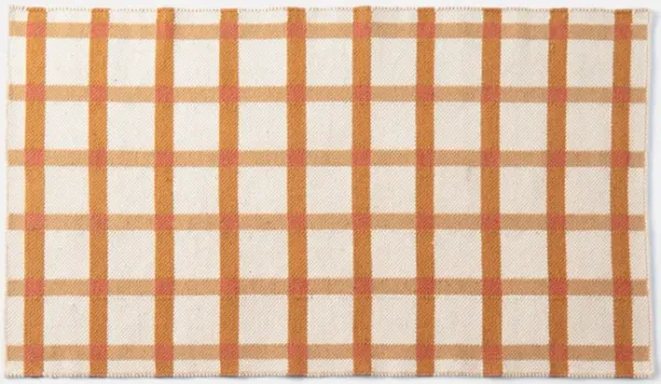 Plaid Wool Reversible Rug
