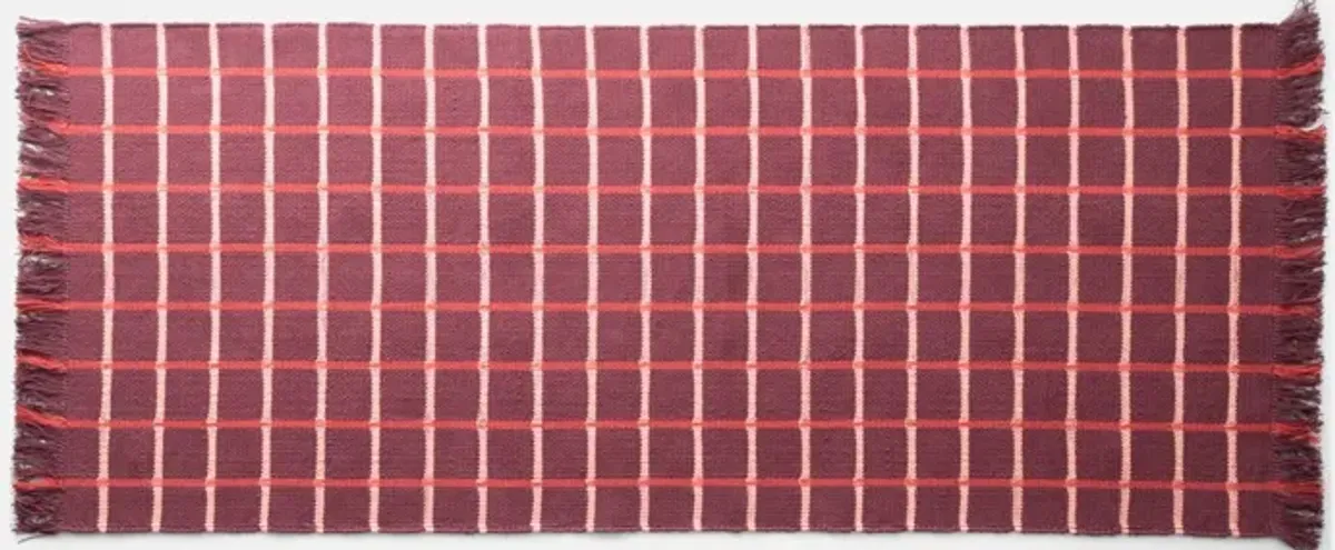 Cotton Grid Flatweave Rug
