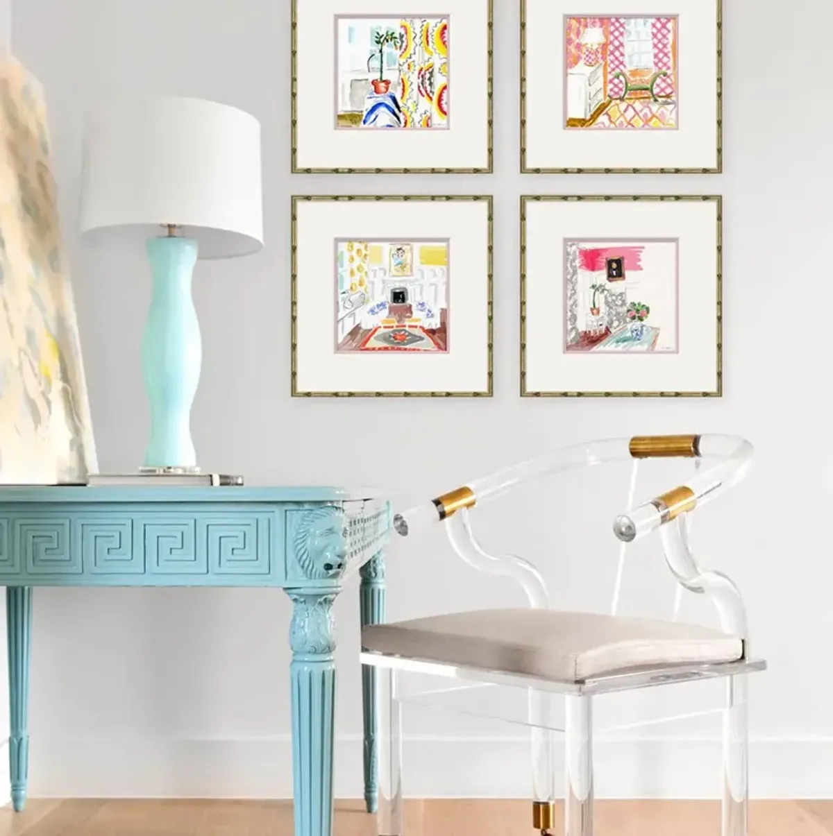 Interiors Print Series - Yellow Living Room