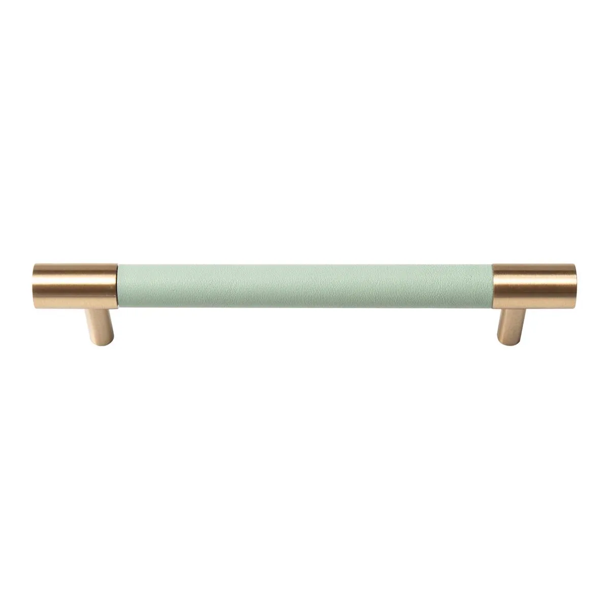 Leather & Brass Handle 5" - Light Green