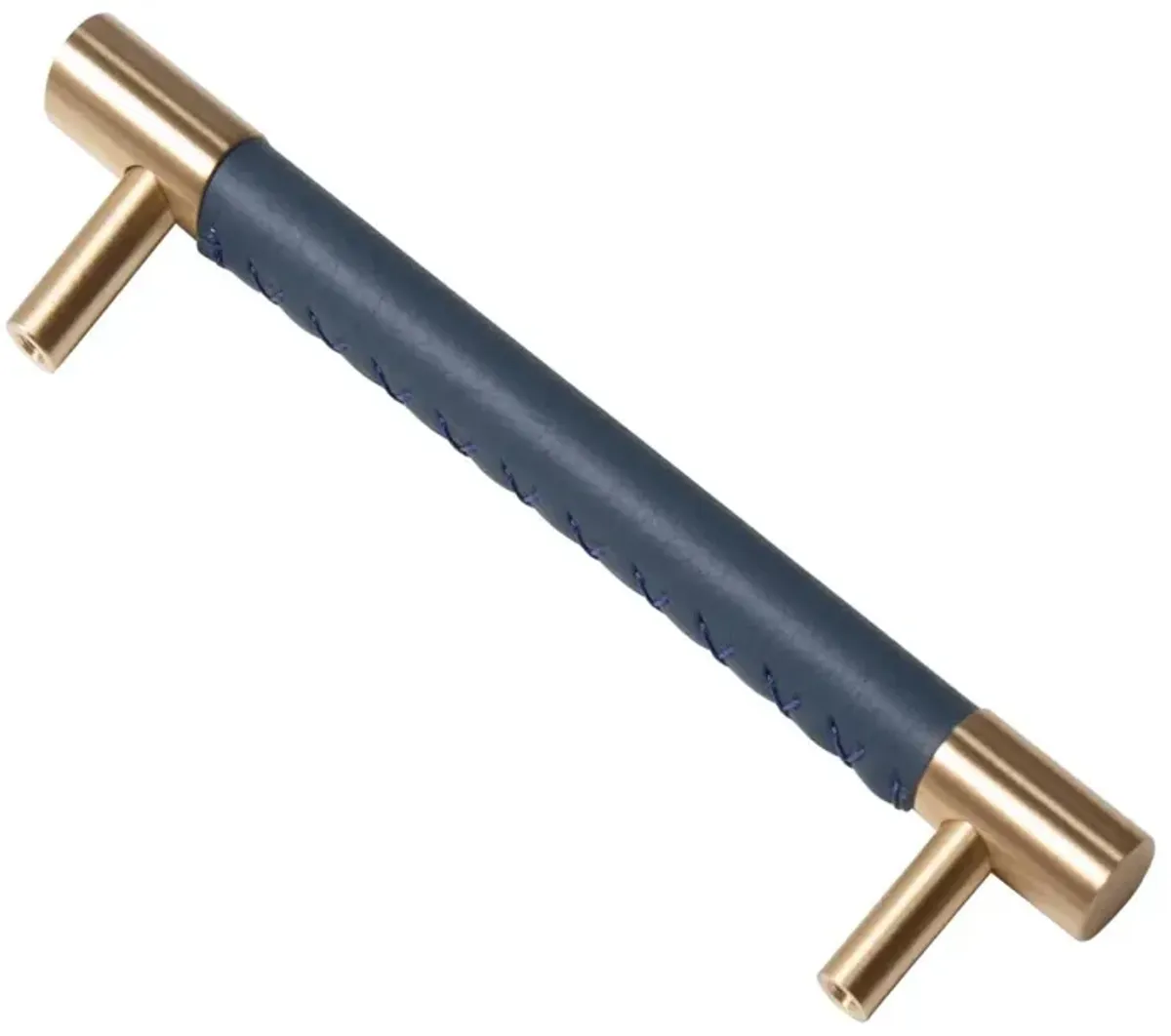 Leather & Brass Handle 5" - Navy