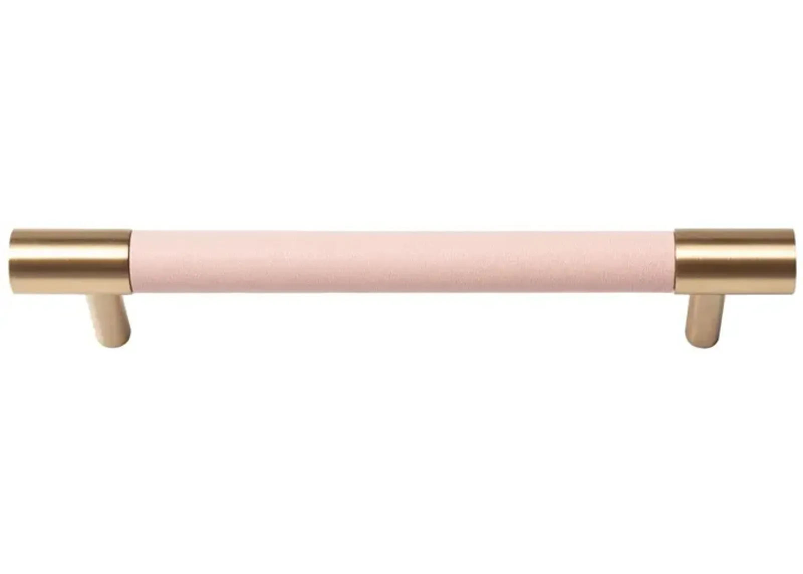 Leather & Brass Handle 5" - Pink