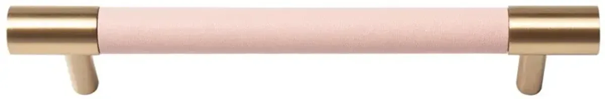 Leather & Brass Handle 5" - Pink