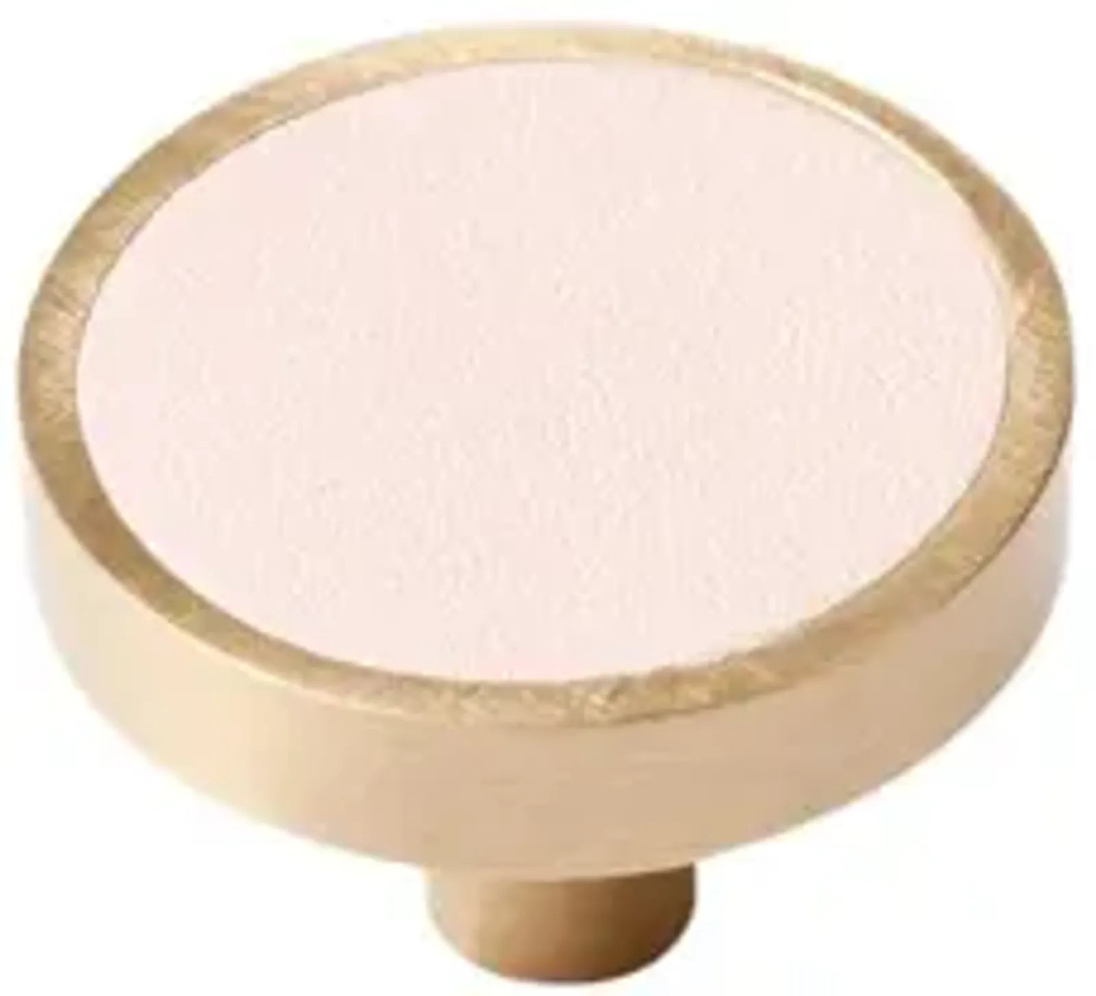 Leather & Brass Knob - Pink