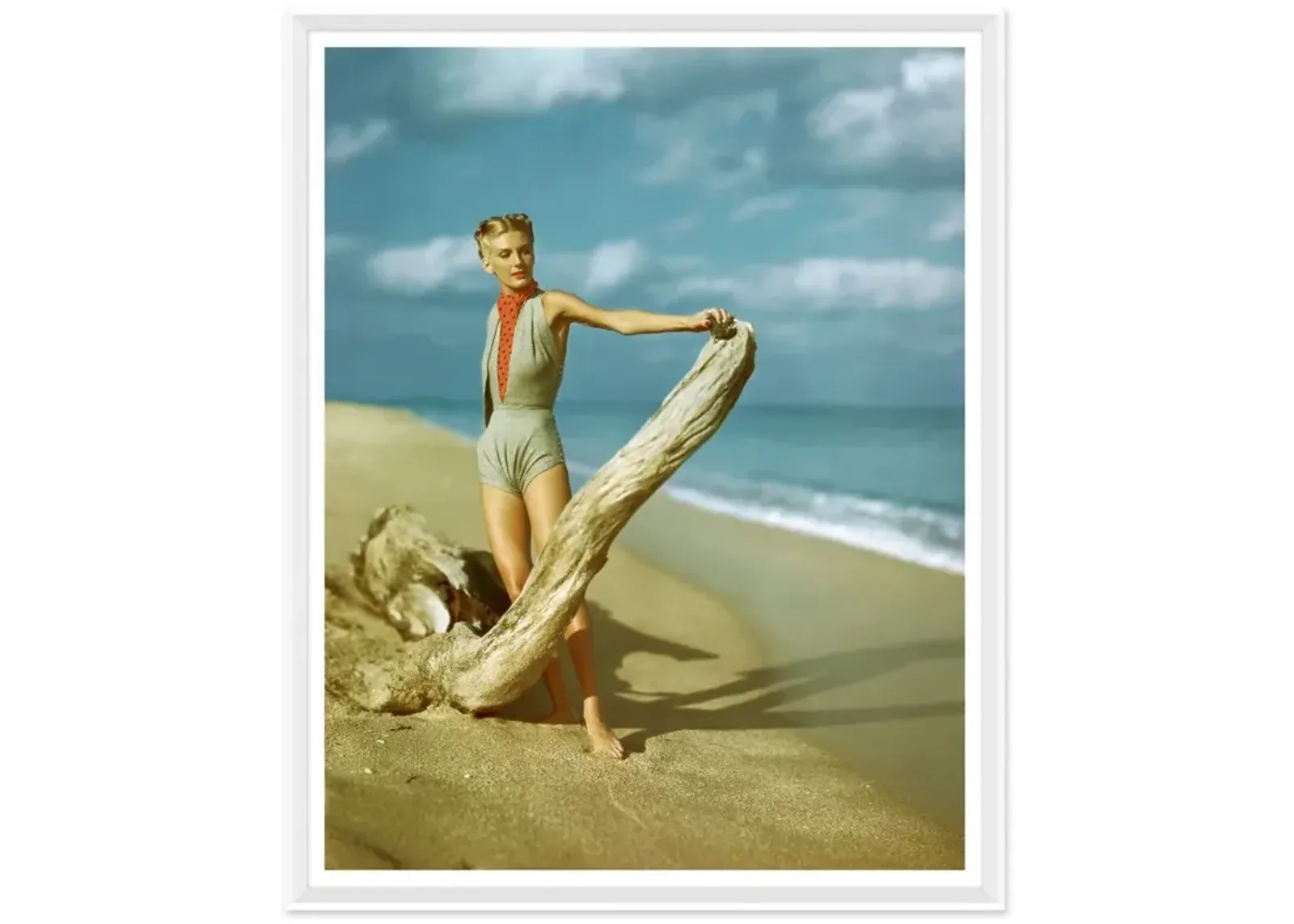 Vogue Magazine 'Model on Beach' by Serge Balkin, April 1945