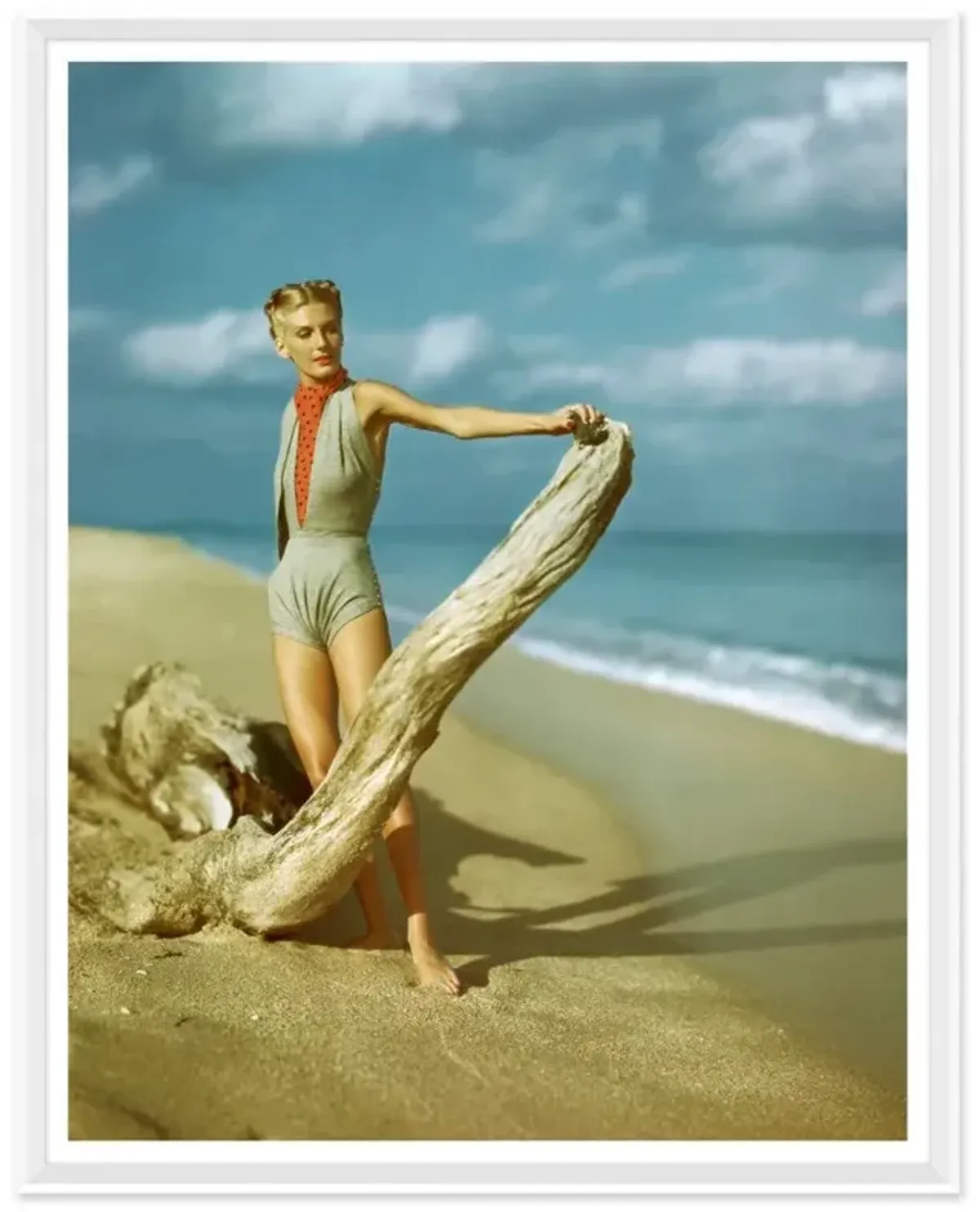 Vogue Magazine 'Model on Beach' by Serge Balkin, April 1945