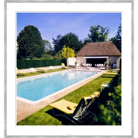 Vogue Magazine 'Pool at Haras de Meautry' by Henry Clarke, July 1974