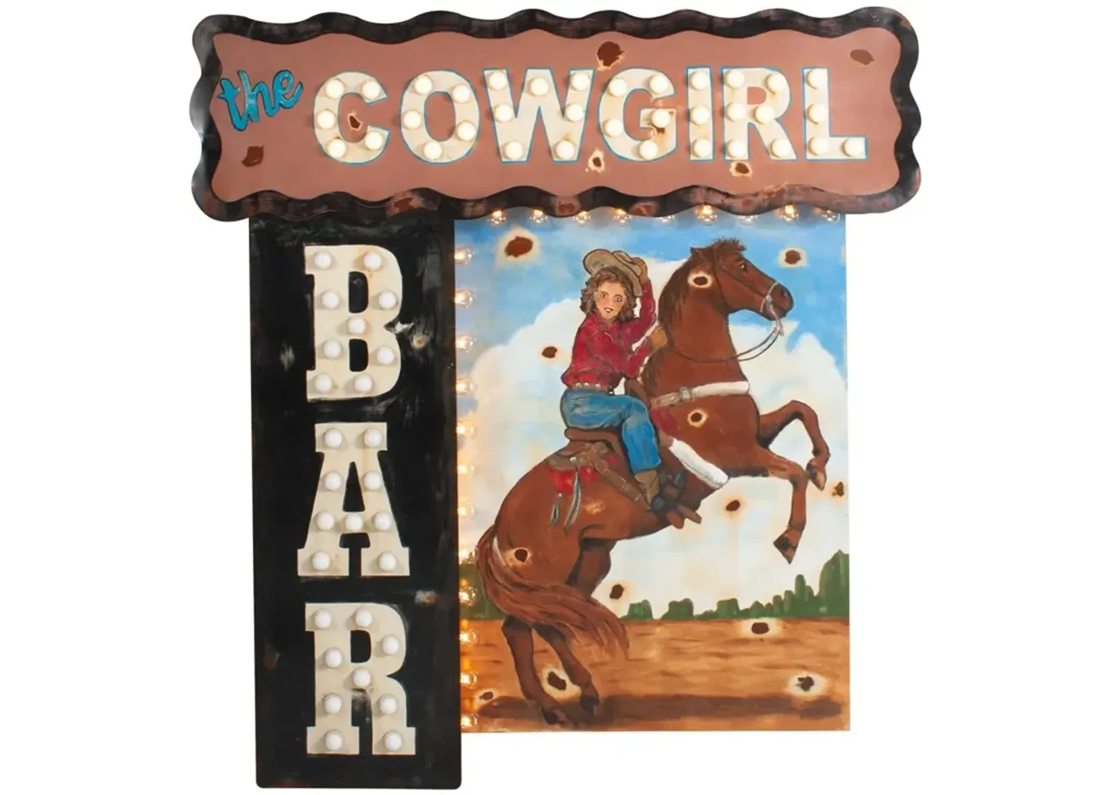 Cowgirl Bar Sign