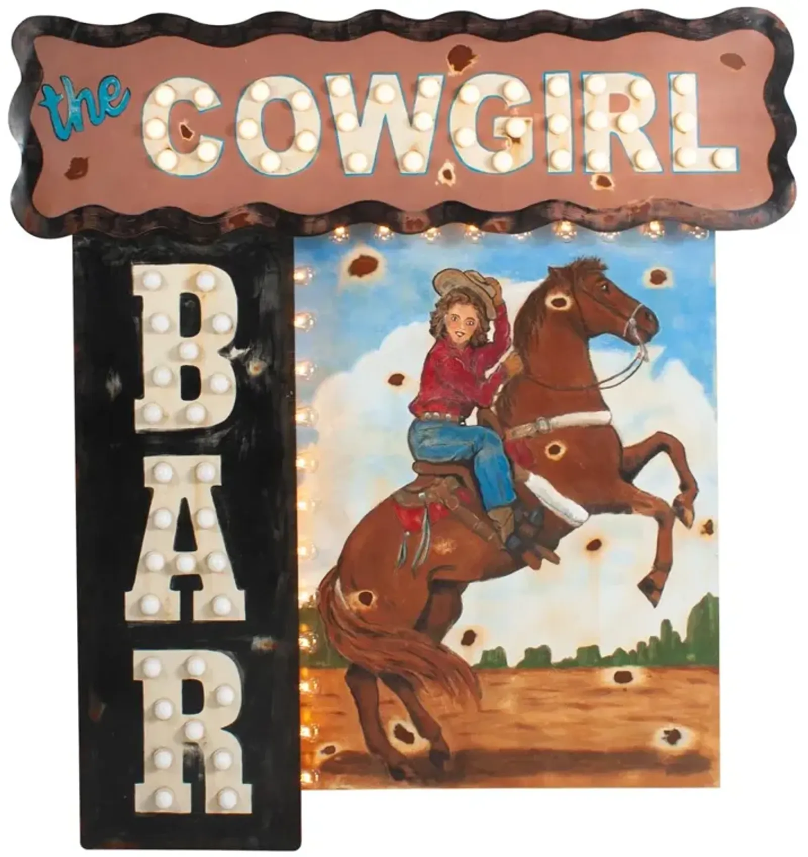 Cowgirl Bar Sign