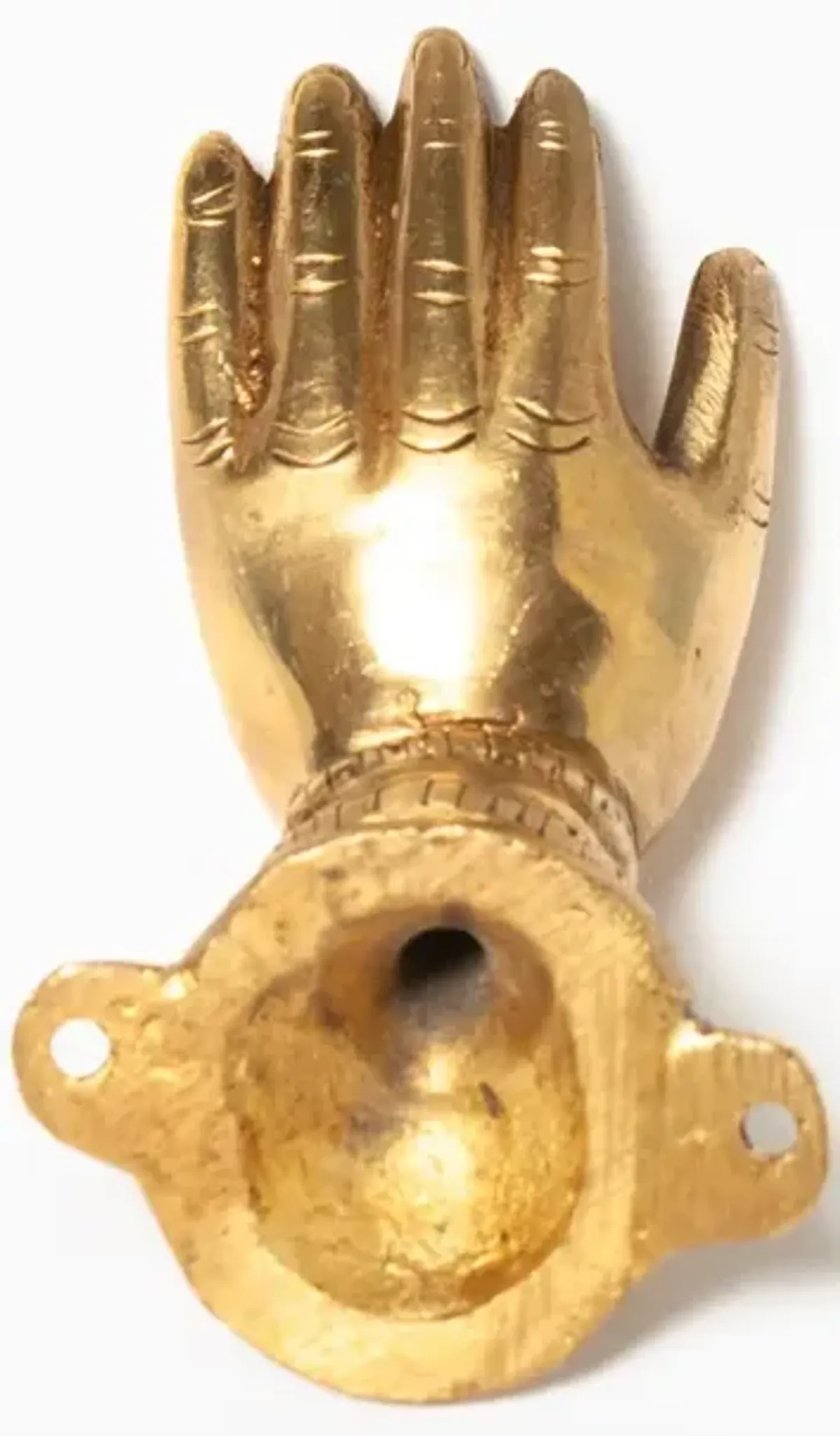 Brass Hand Knob - Left