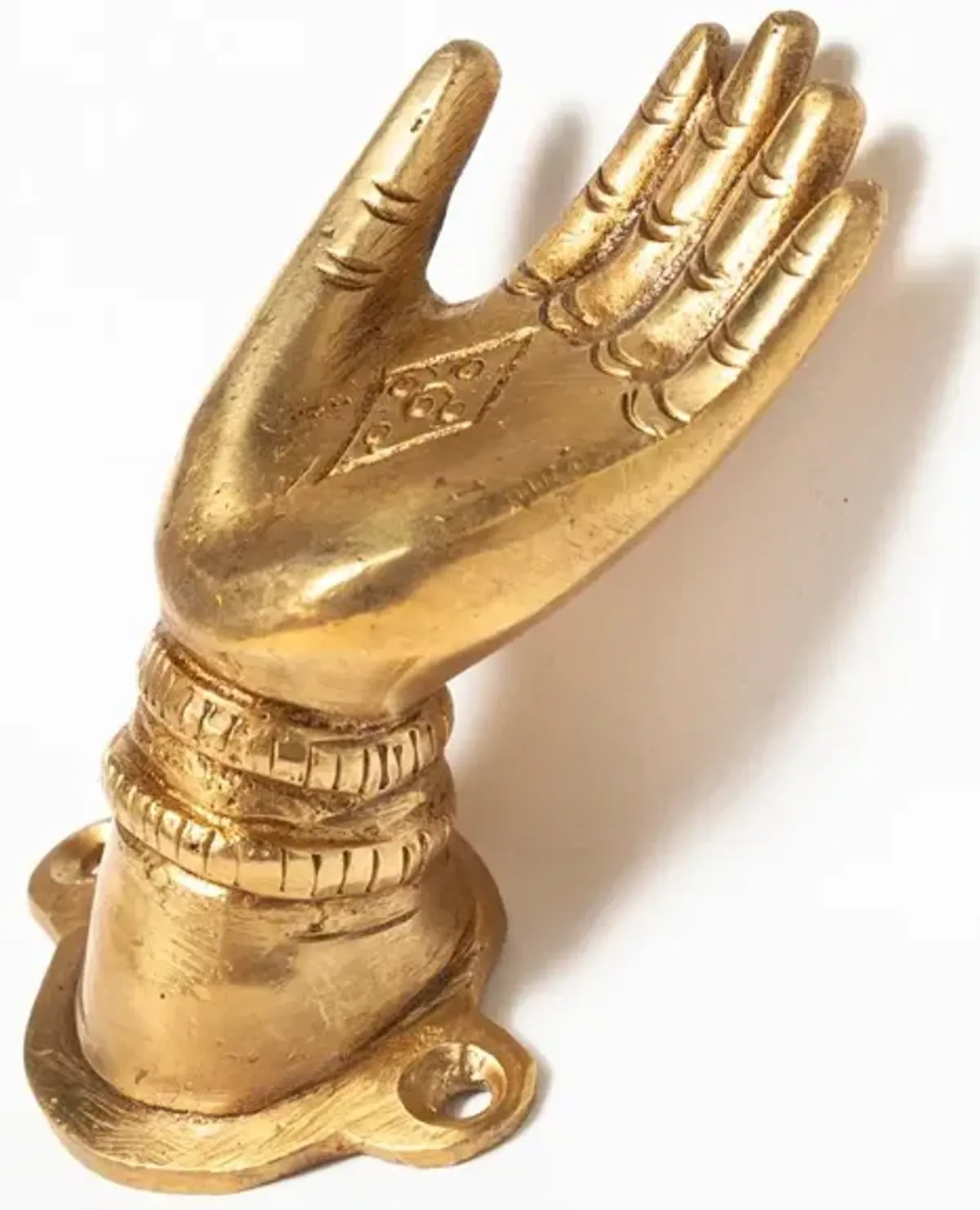 Brass Hand Knob - Left