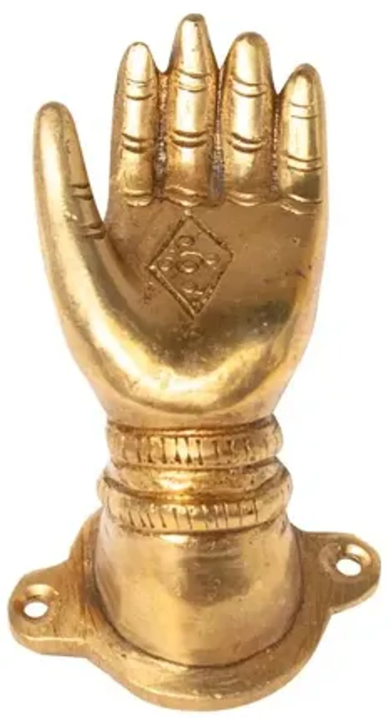 Brass Hand Knob - Left