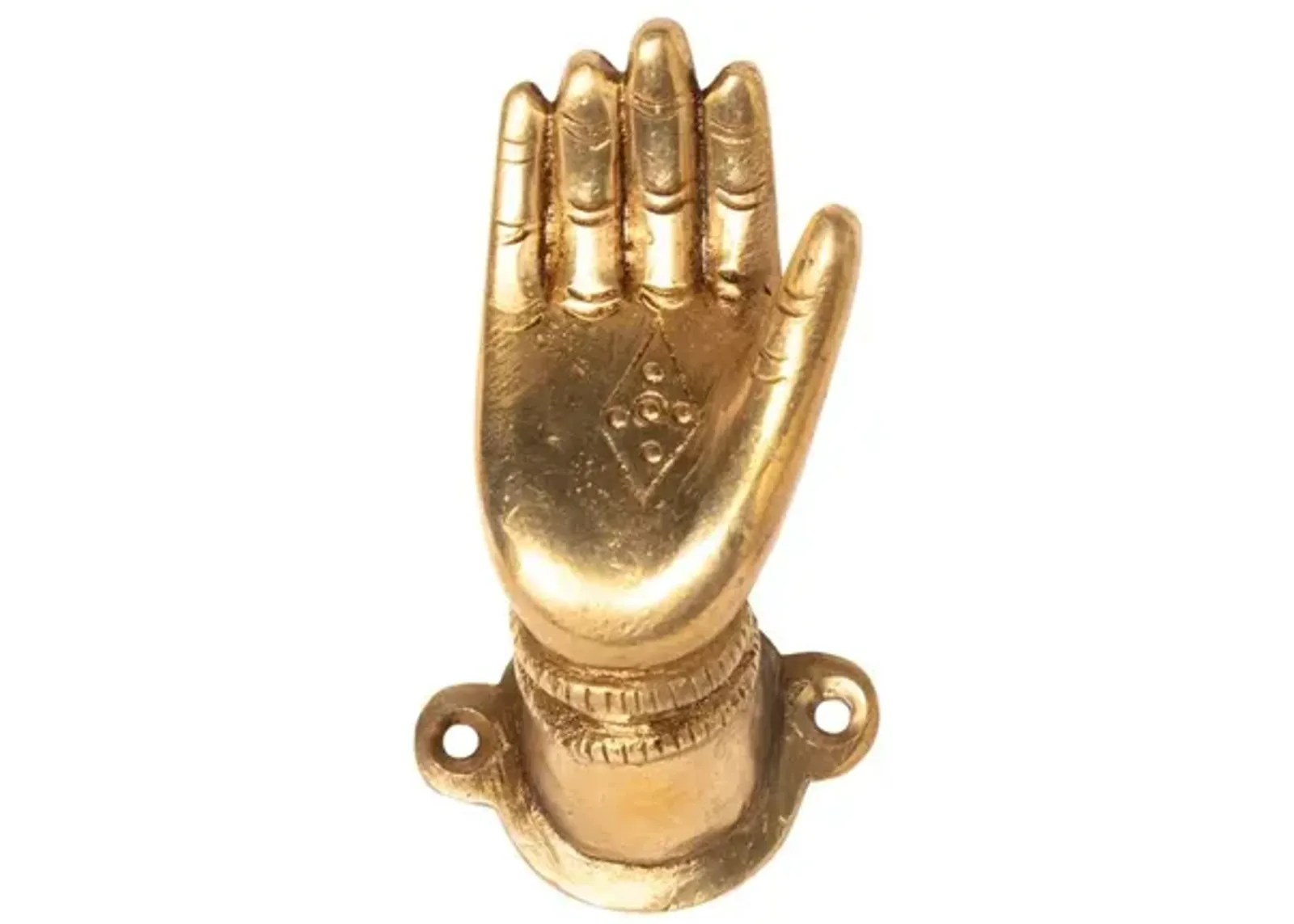 Brass Hand Knob - Right