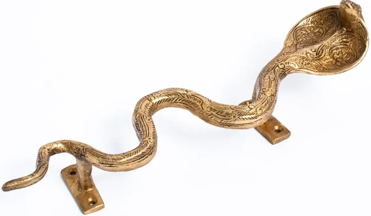 Large Brass Cobra Hardware Right