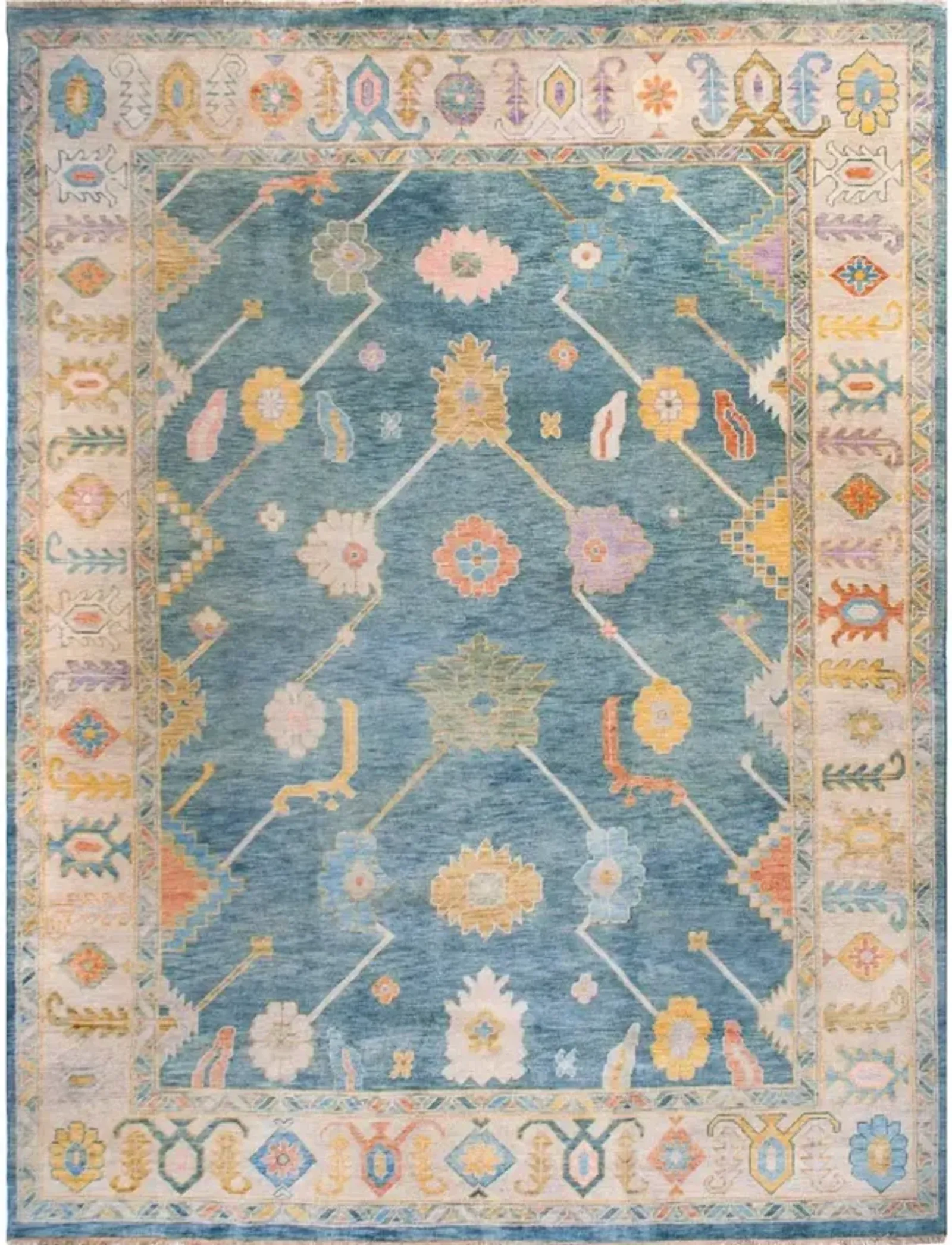 Poppy Turkish Knot Rug