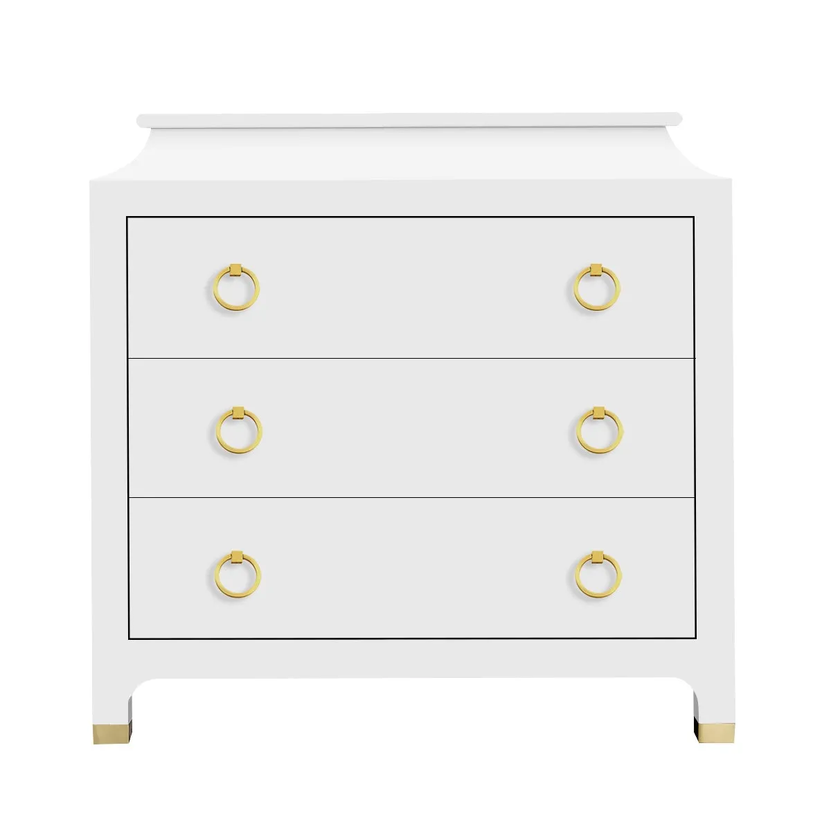 Espionage Chest Petite In White Lacquer