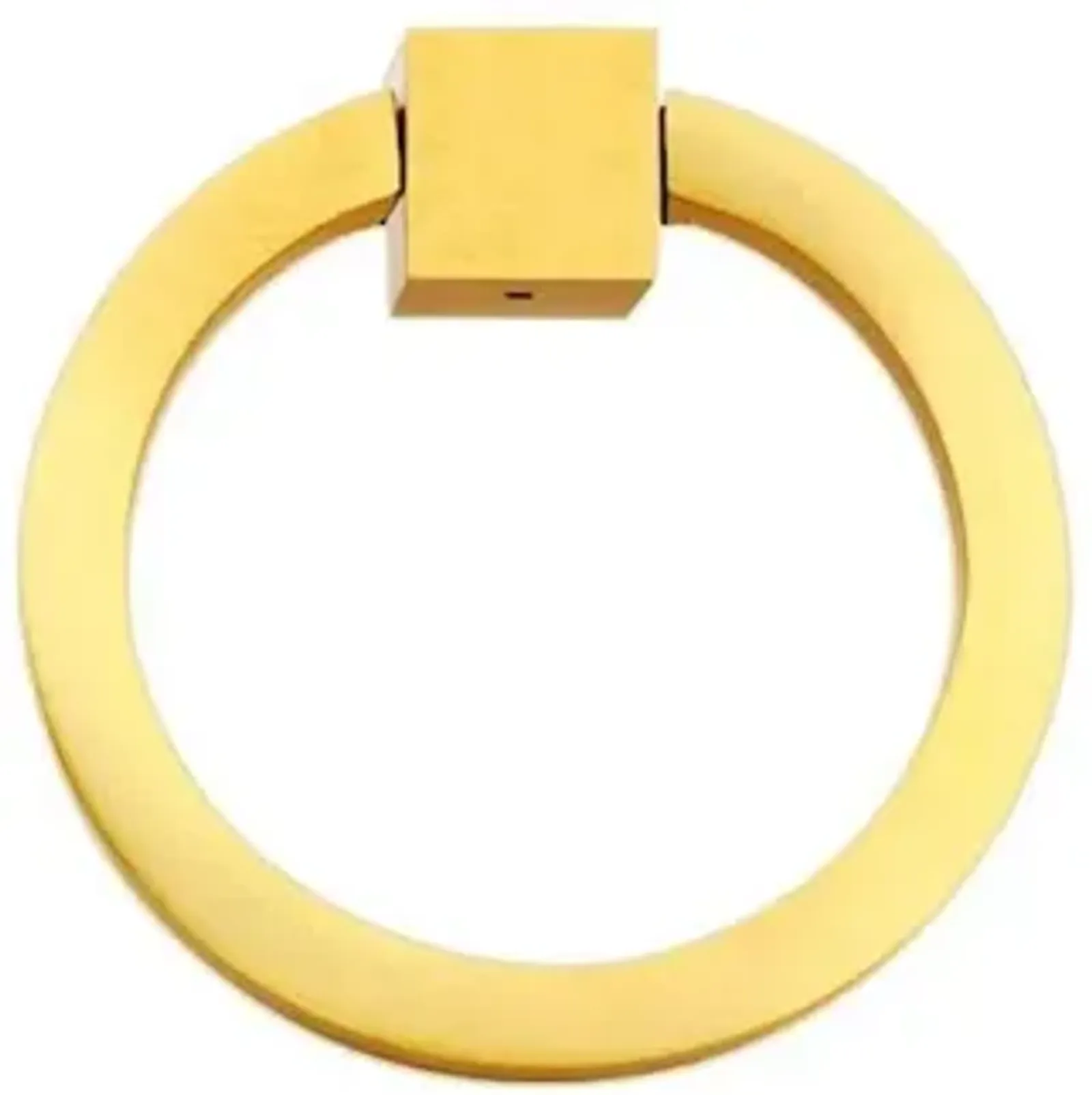 4" Round Ring Pull - Brushed Brass