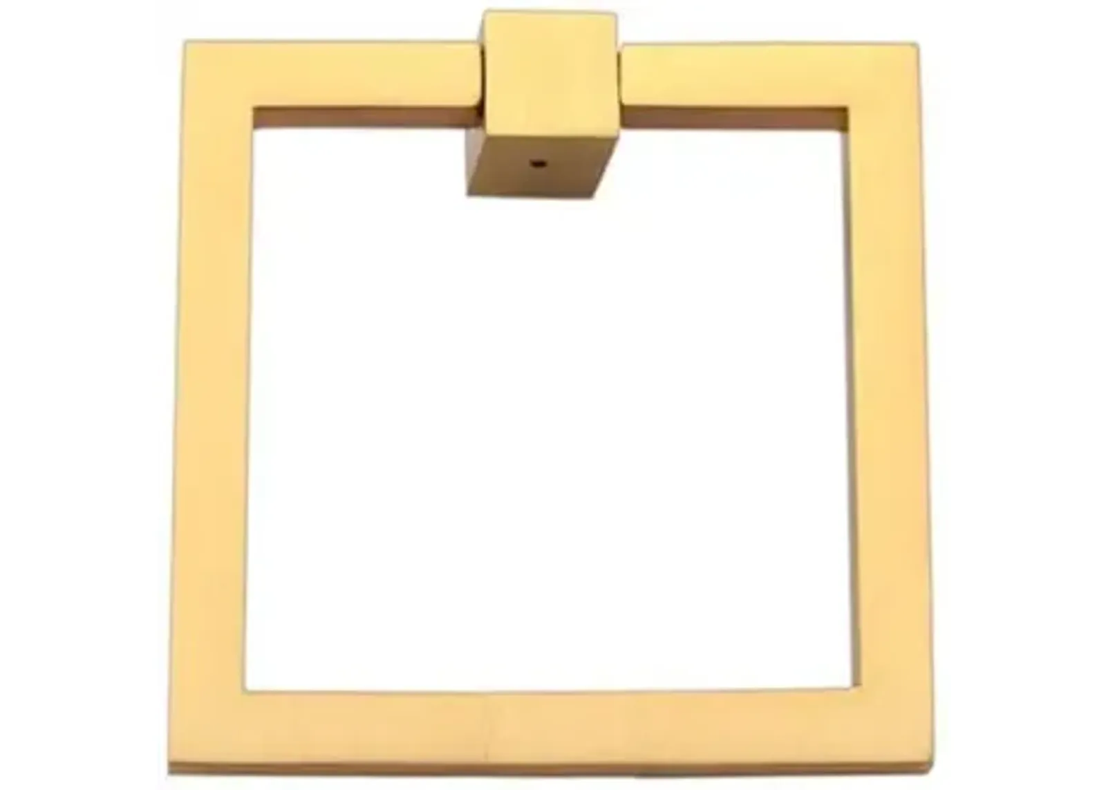 2" Square Ring Pull - Brushed Brass