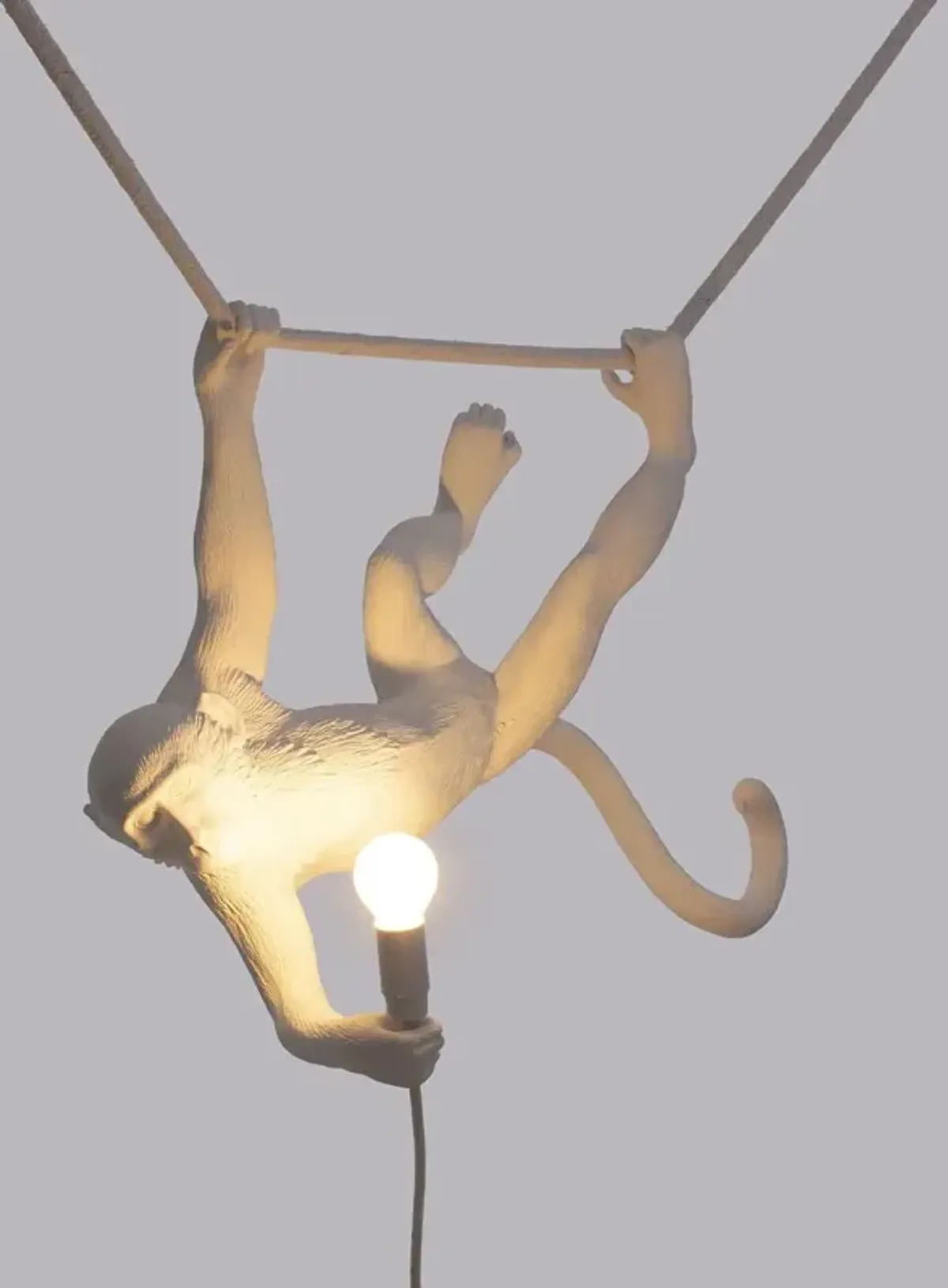 Monkey Lamp - Swinging White By Seletti