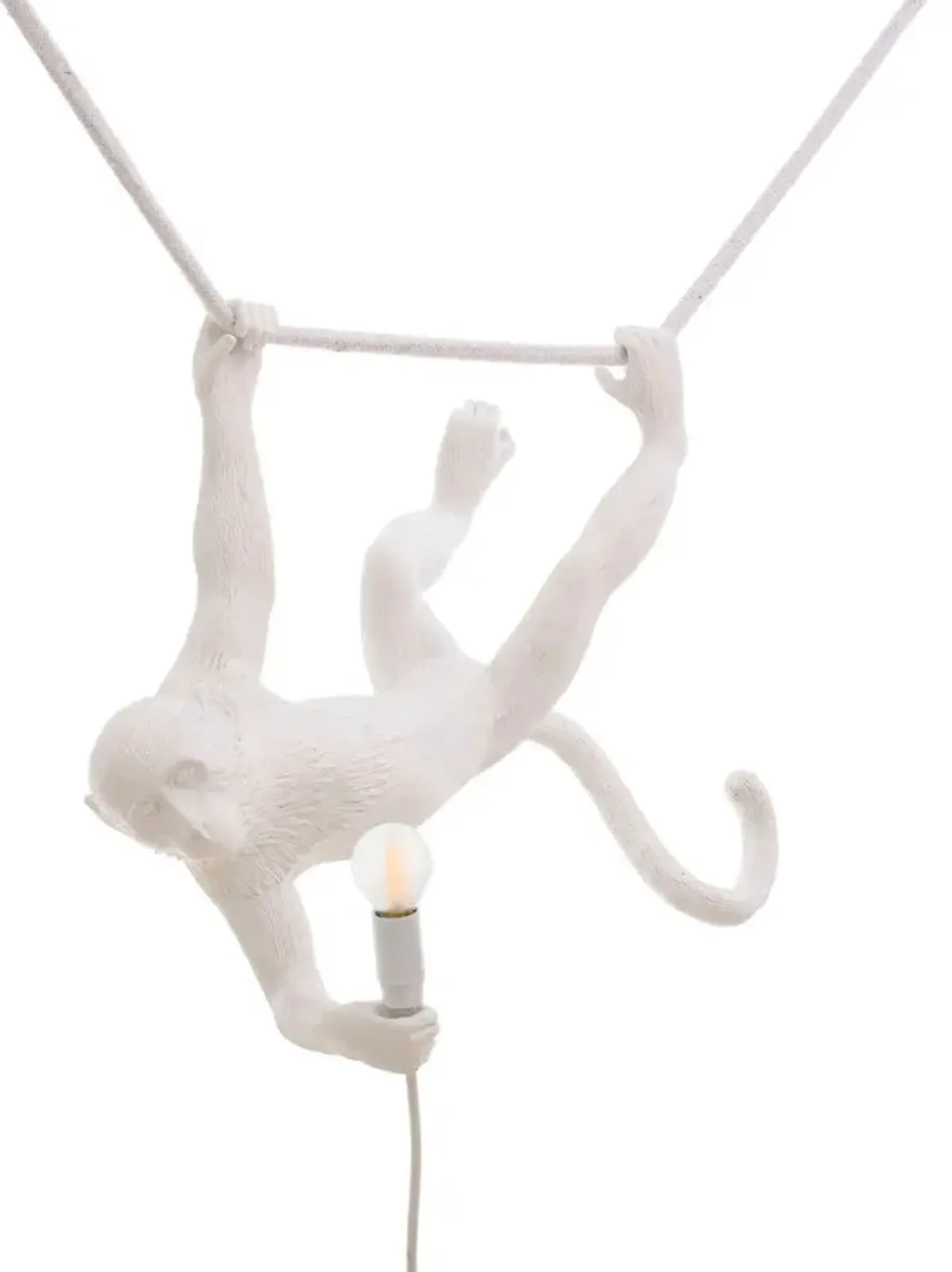 Monkey Lamp - Swinging White By Seletti