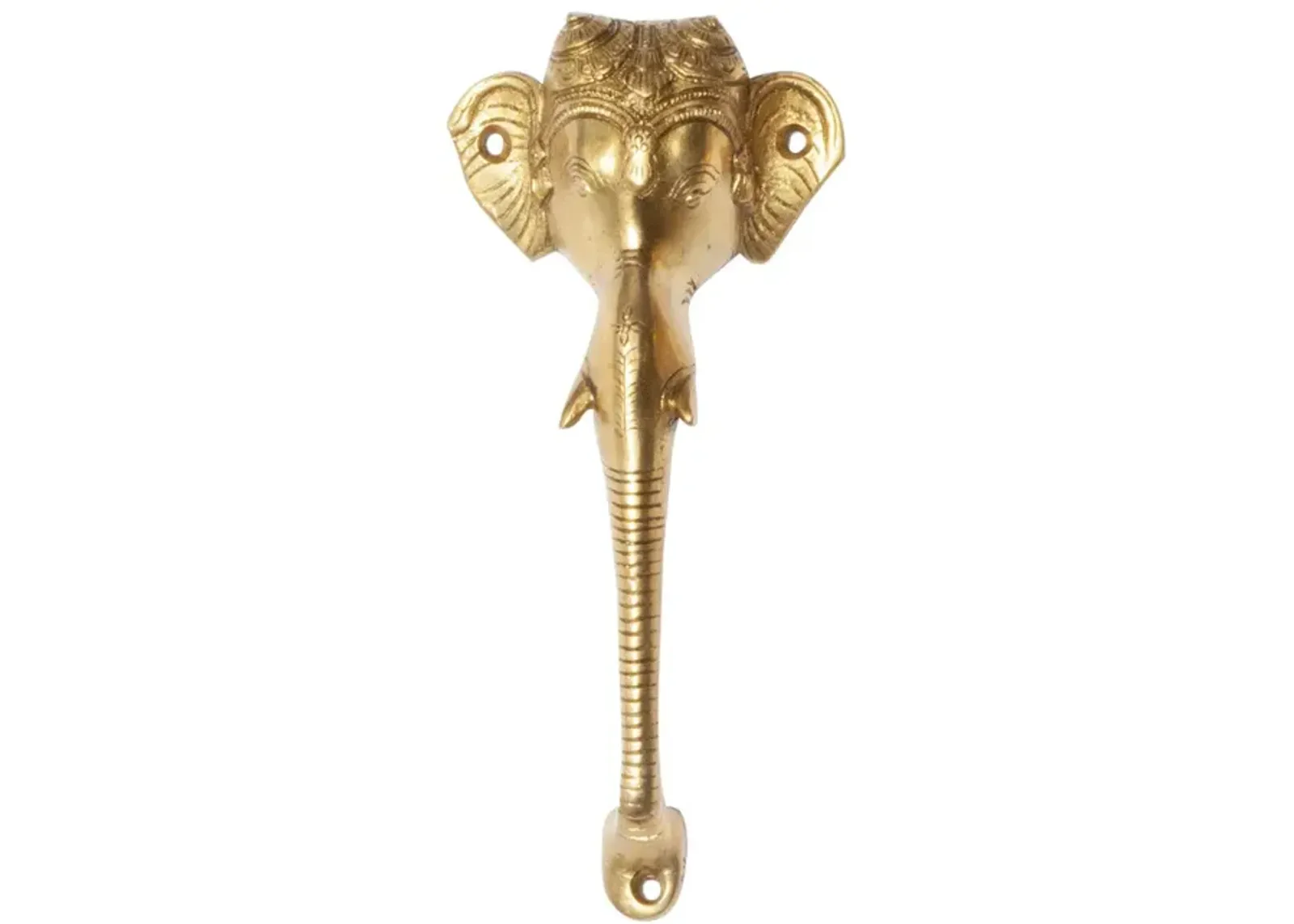 Ornate Brass Elephant Hardware Large