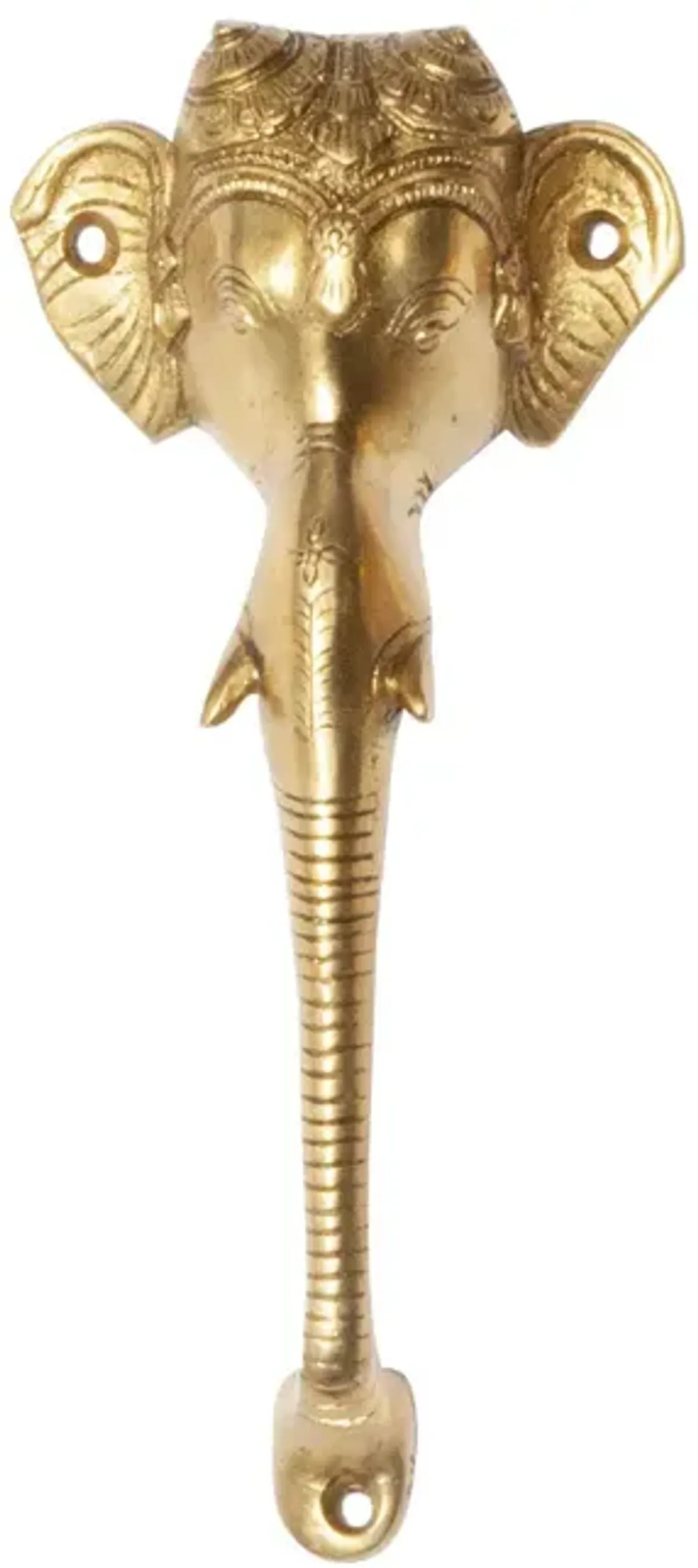 Ornate Brass Elephant Hardware Large