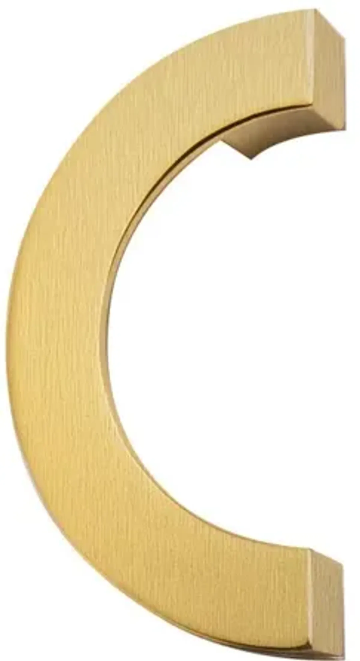 Small Half Moon Semicircle Pull Handle Brushed Gold