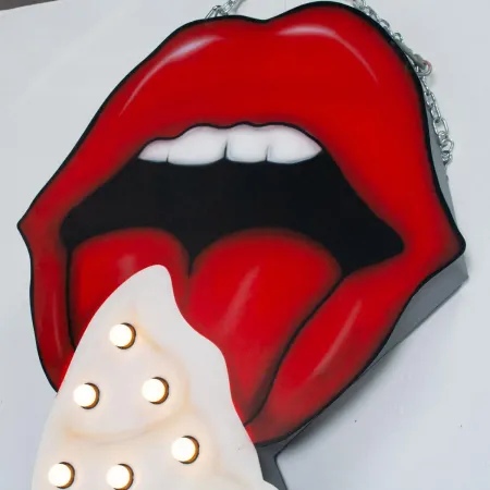 Ice Cream Cone With Mouth Sign