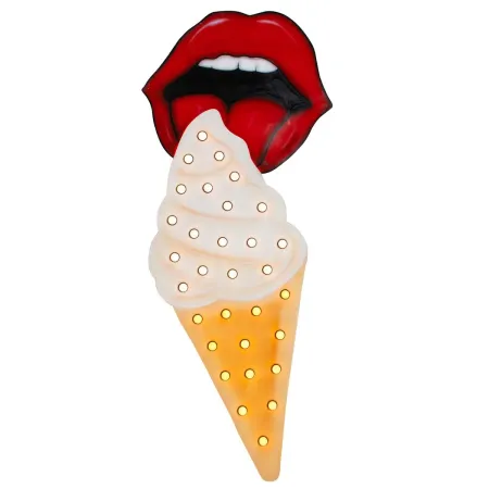 Ice Cream Cone With Mouth Sign