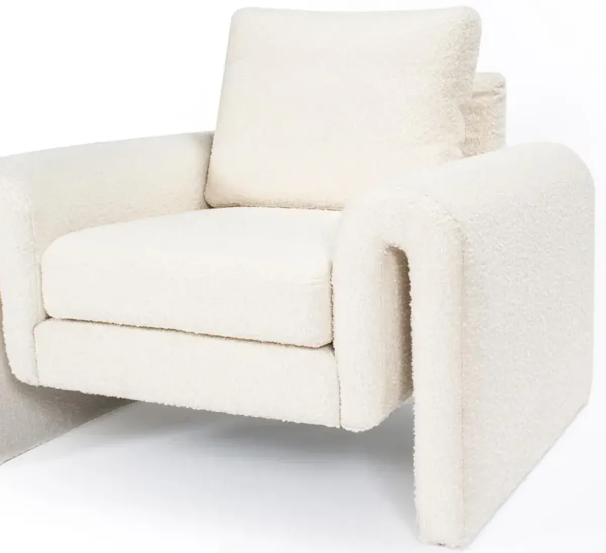 Promenade Chair in Ivory Boucle