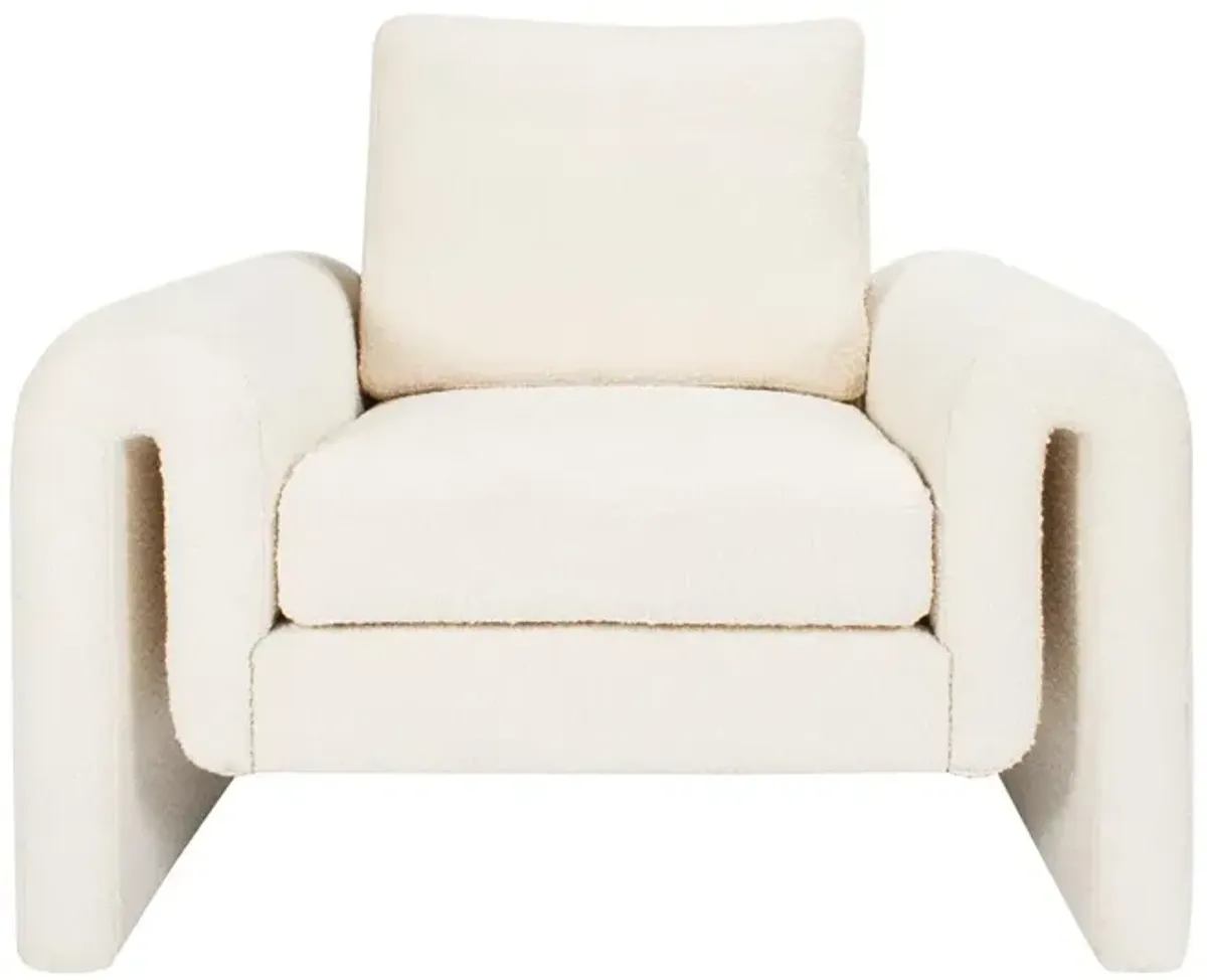 Promenade Chair in Ivory Boucle