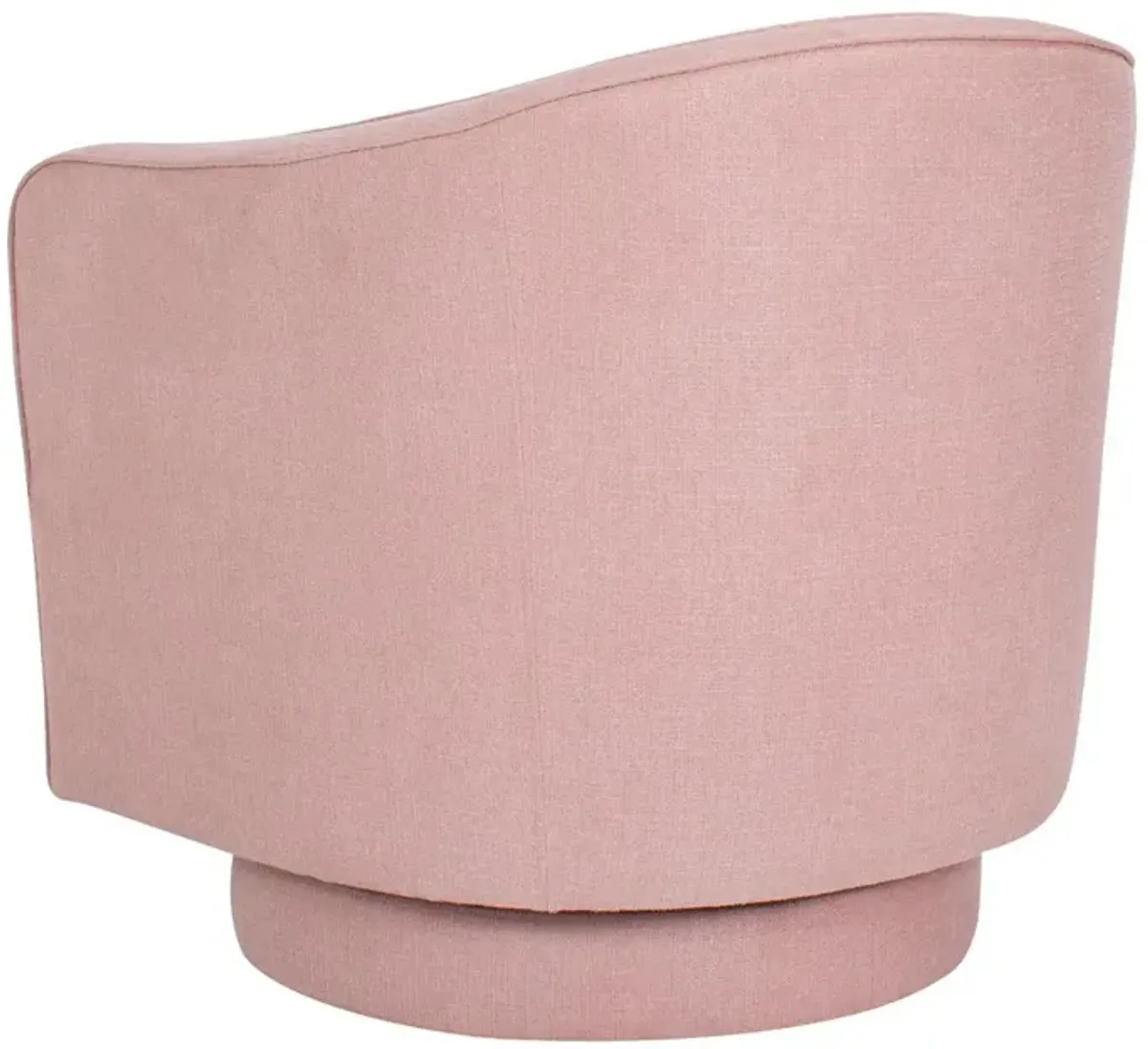 Helene Swivel Chair in Blush Linen