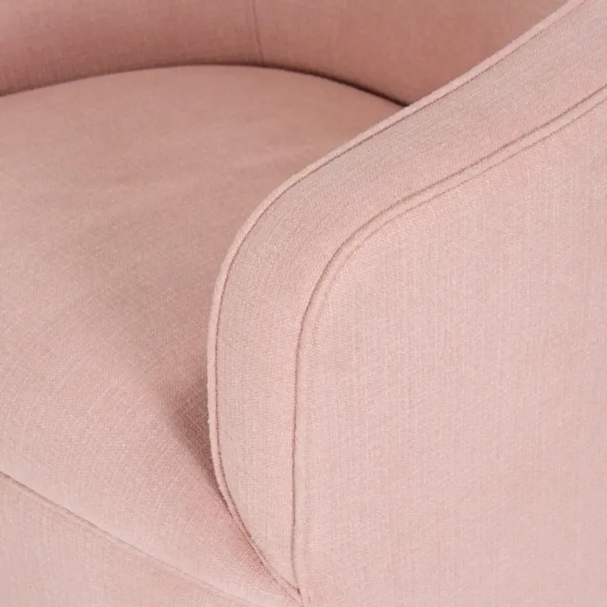 Helene Swivel Chair in Blush Linen