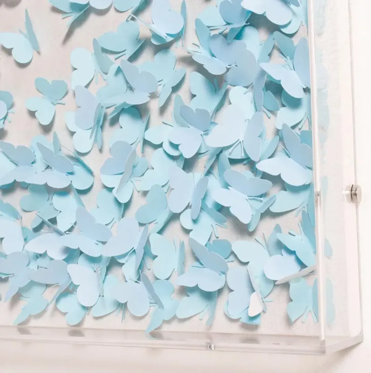 Scattered Butterflies Large - Light Blue