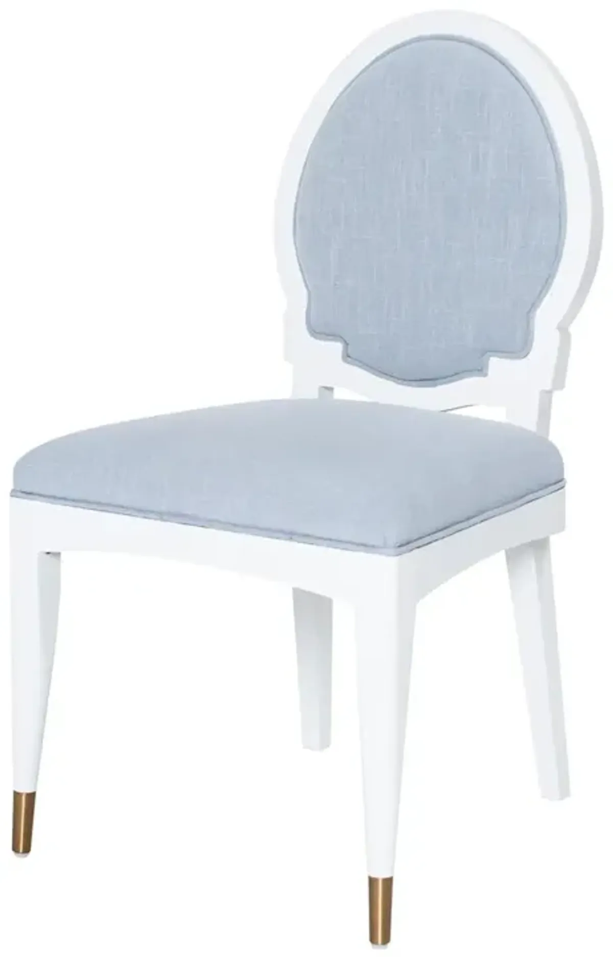 Emma Dining Chair in Blue Linen