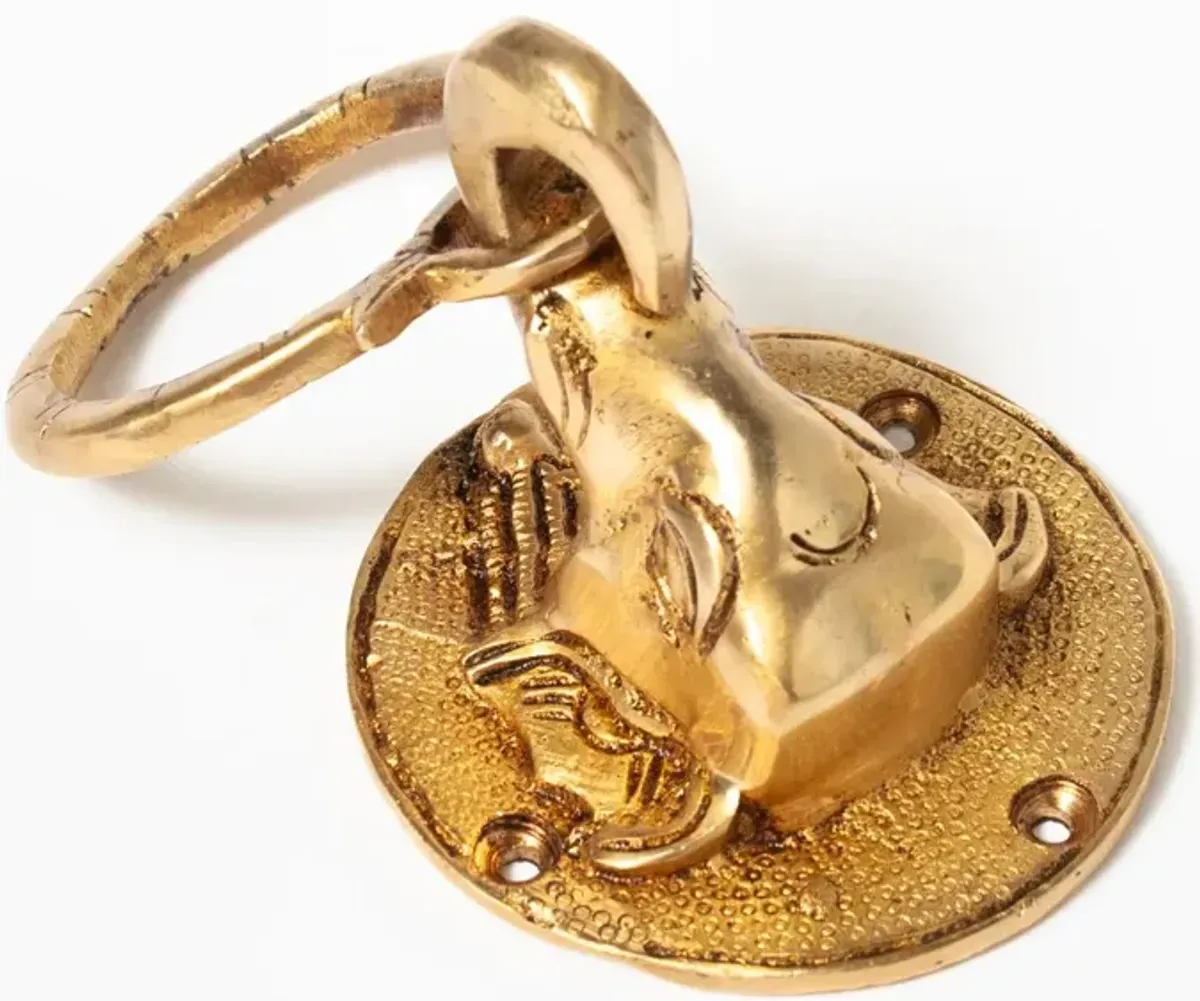 Brass Elephant Ring Pull