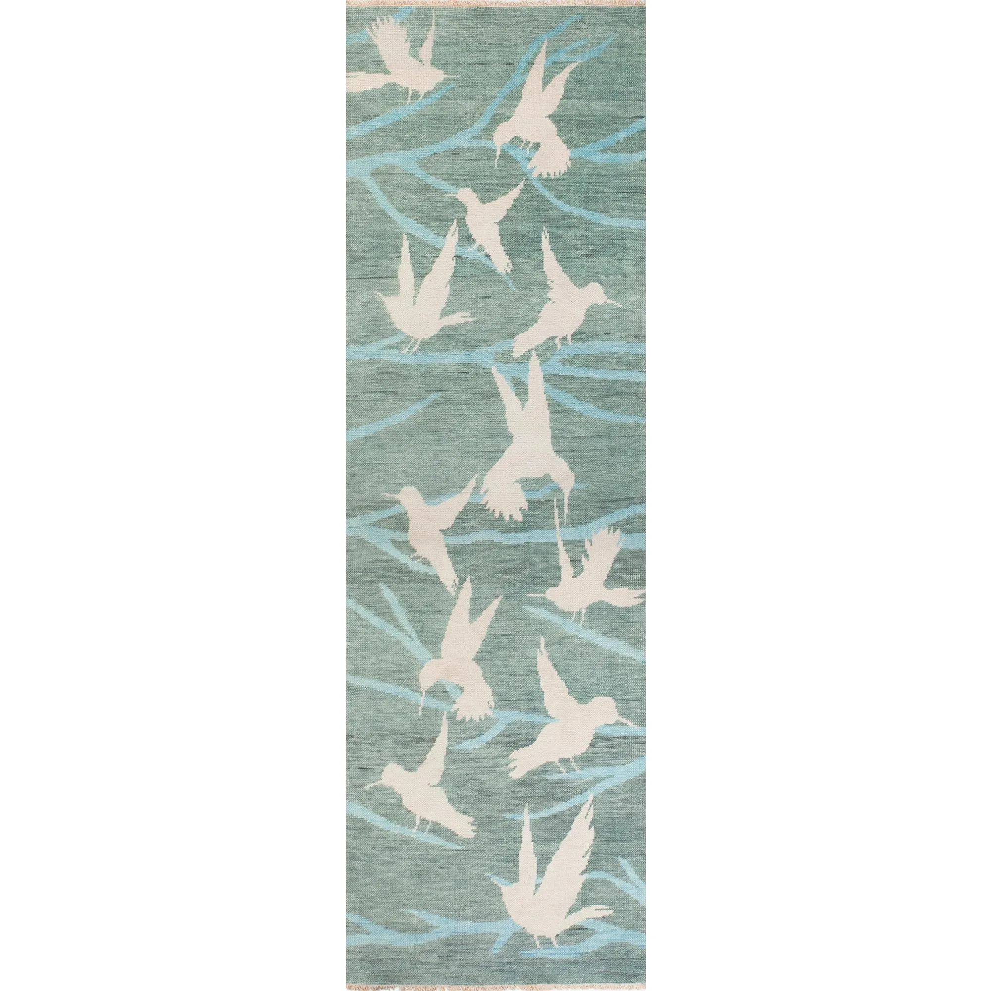 Hummingbird Turkish Knot Runner Rug