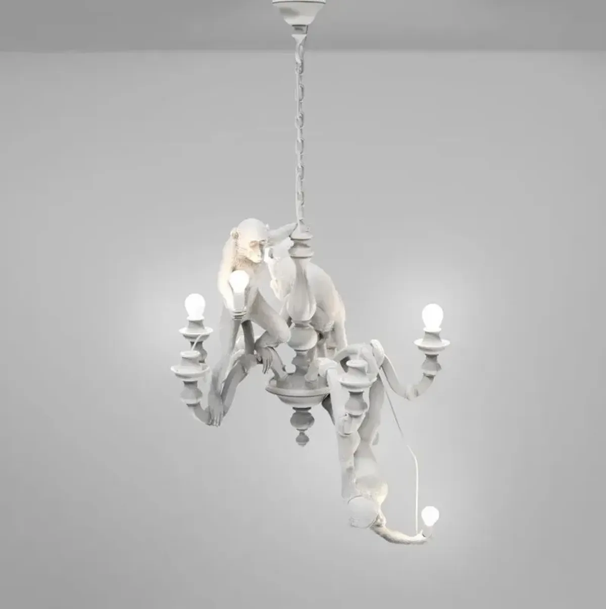 Monkey Lamp - Chandelier White By Seletti