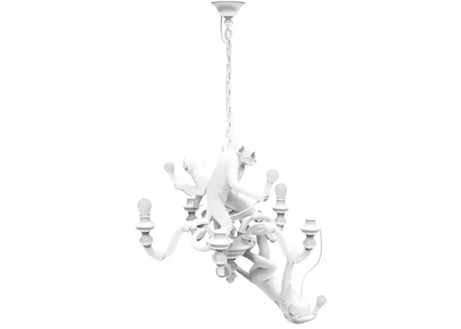 Monkey Lamp - Chandelier White By Seletti